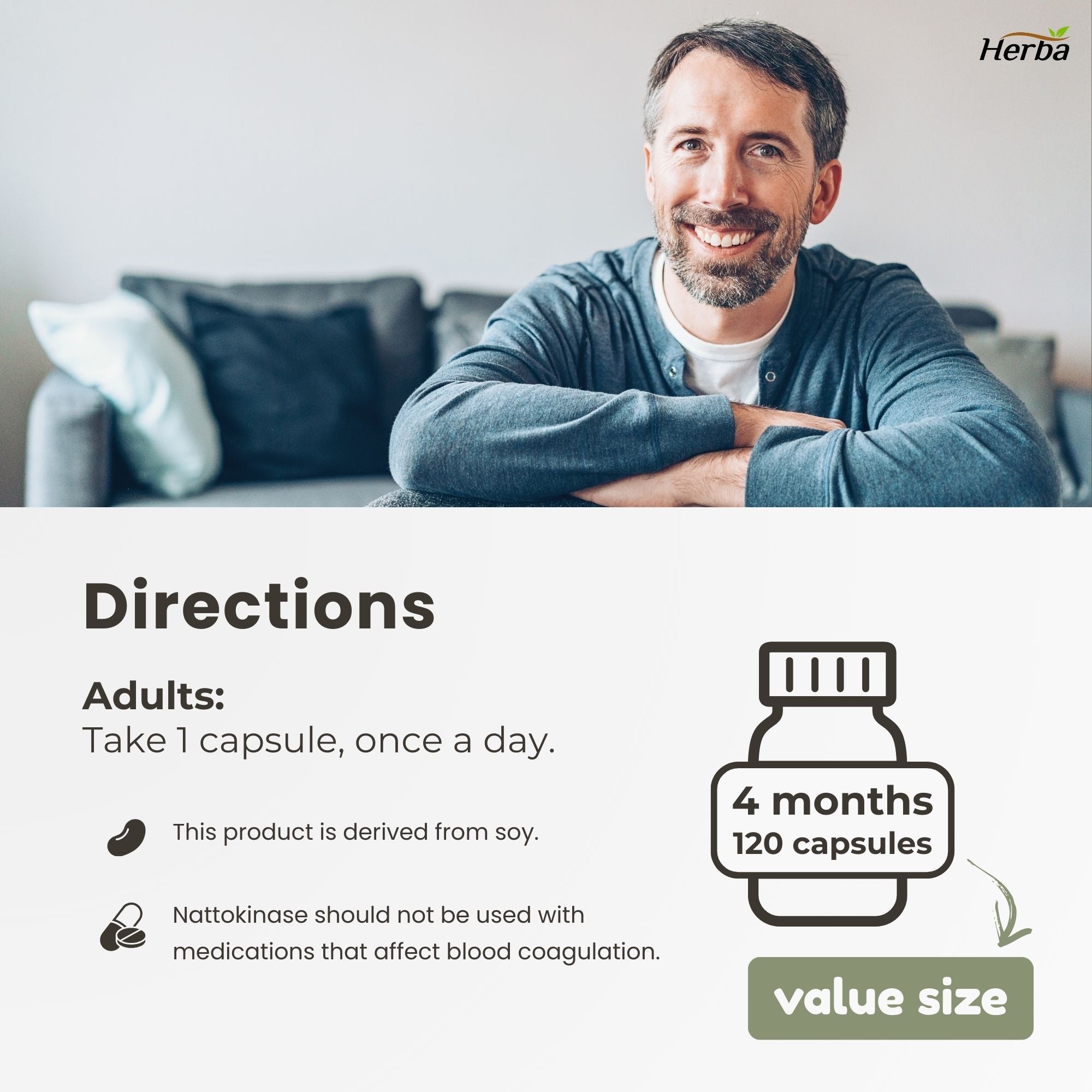 Nattokinase Supplement 2000 FU – 100mg, 120 Delayed Release Capsules