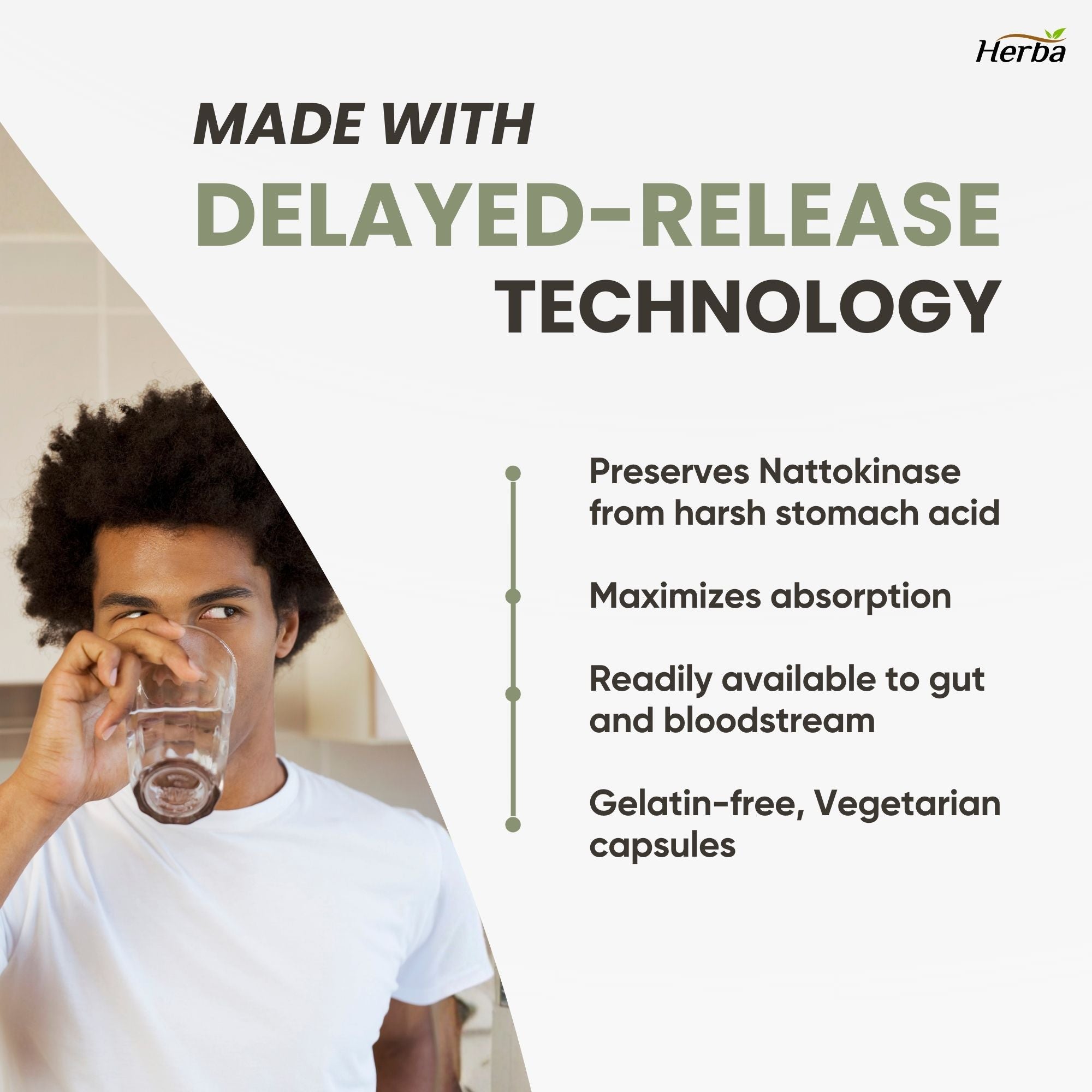 Nattokinase Supplement 2000 FU – 100mg, 120 Delayed Release Capsules