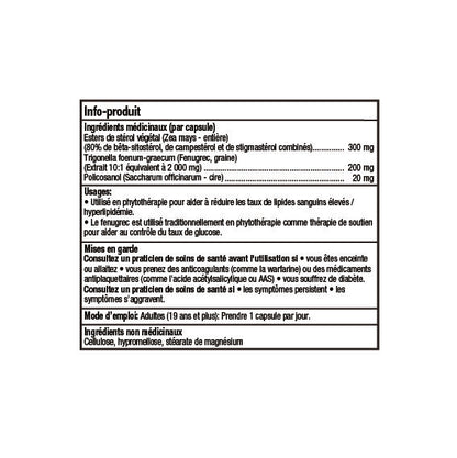 Policosanol 20 mg avec fenugrec et esters de stérols végétaux - 120 gélules végétales