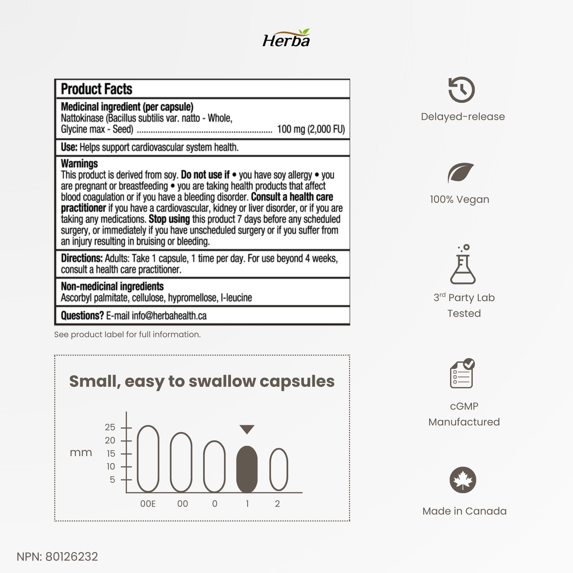 Nattokinase Supplement 2000 FU – 100mg, 120 Delayed Release Capsules