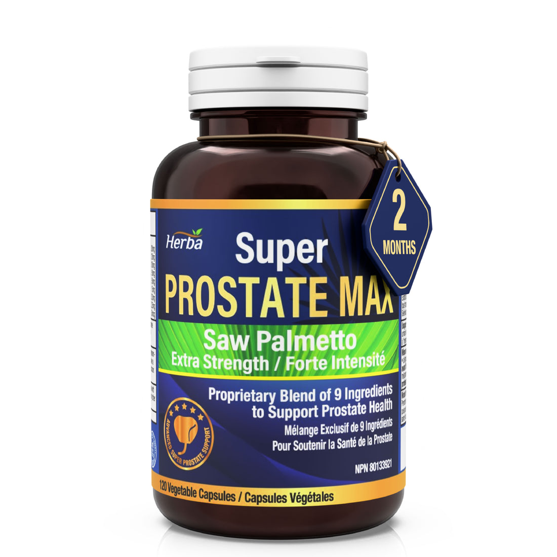 Prostate Max - Supplément de prostate pour hommes - 120 Capsules | 9 Ingrédients Naturels