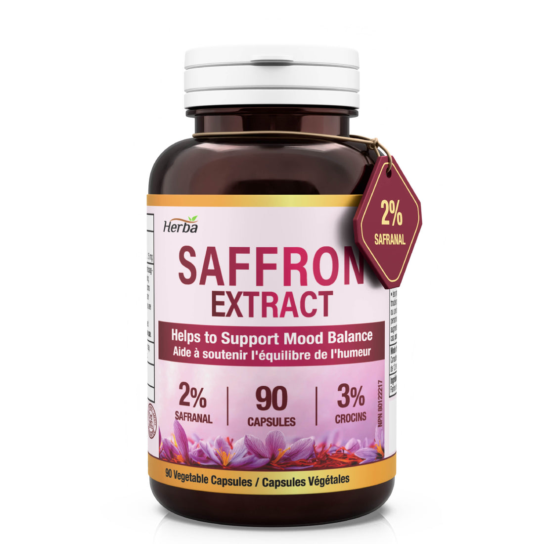 Complément de safran - 90 capsules | Extrait de Safran Standardisé à 2% Safranal