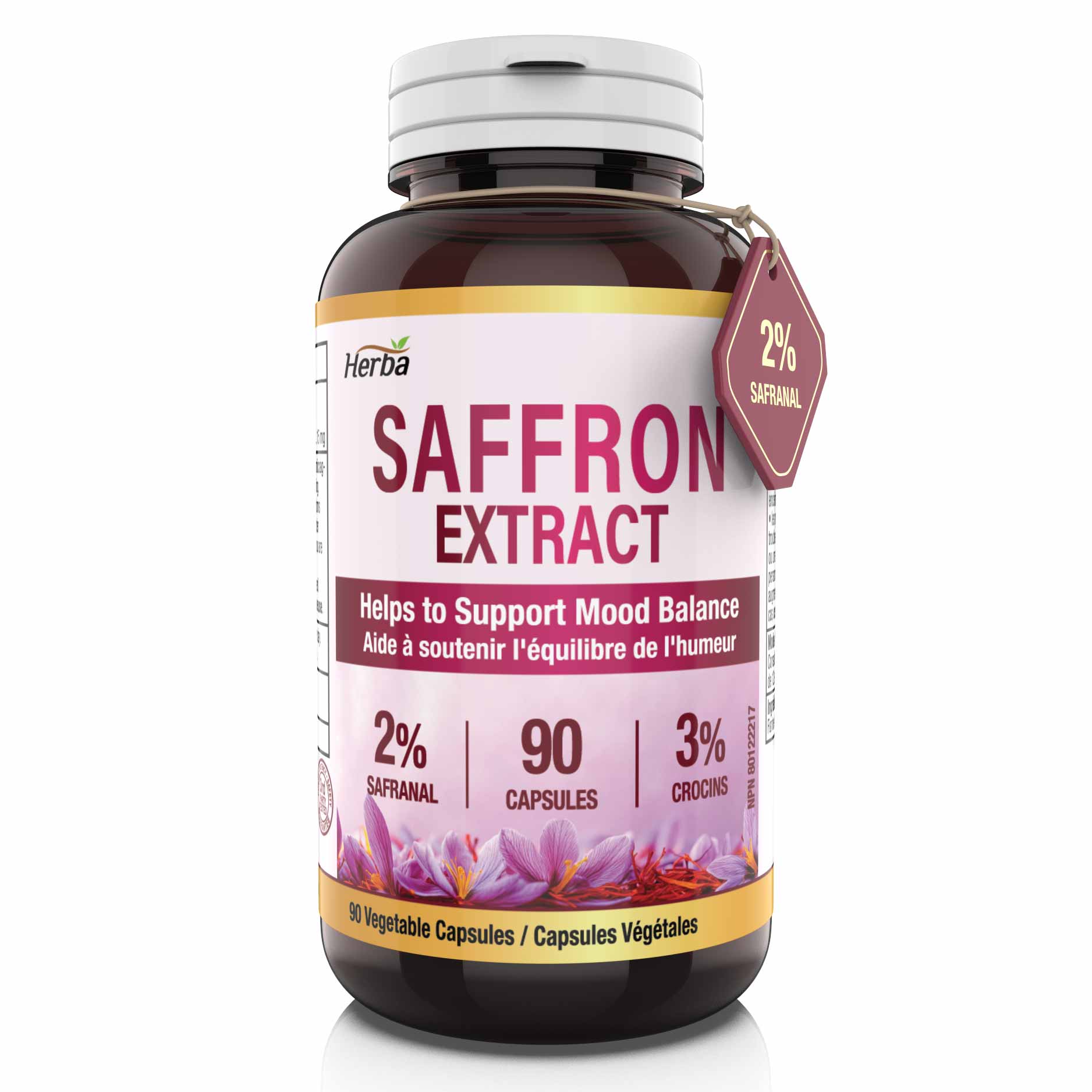 Saffron Supplement – 90 Capsules | Saffron Extract Standardized to 2% Safranal