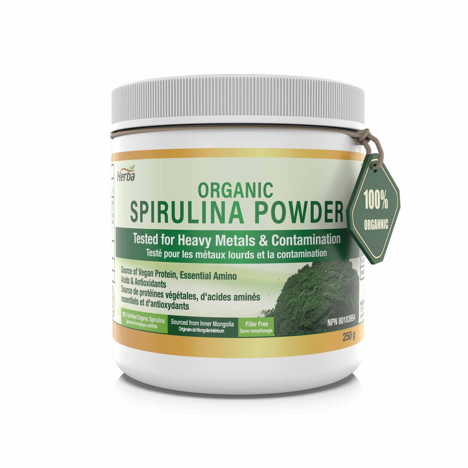 Organic Spirulina Powder 250g - 100% Organic &amp; Made in Canada