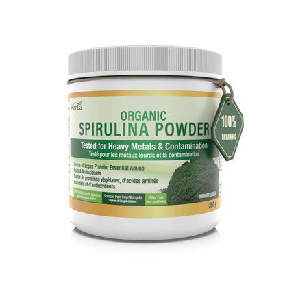 Organic Spirulina Powder 250g - 100% Organic &amp; Made in Canada