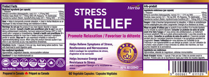 Natural Stress and Sleep Aids for Adult - Melatonin Free - 60 Capsules