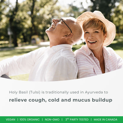 Organic Holy Basil Capsules – 350mg | 120 Vegetable Capsules