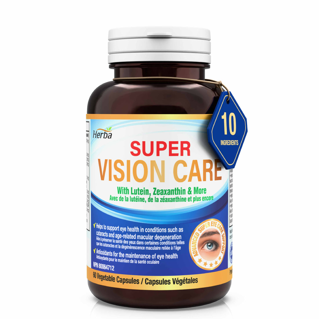 Vision Care Eye Vitamins with Lutein and Zeaxanthin Supplement – 60 Capsules