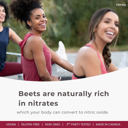 Organic Beet Root Supplement - 180 Capsules | 10,000mg Equivalent - 20:1 Extract Beetroot | Made in Canada