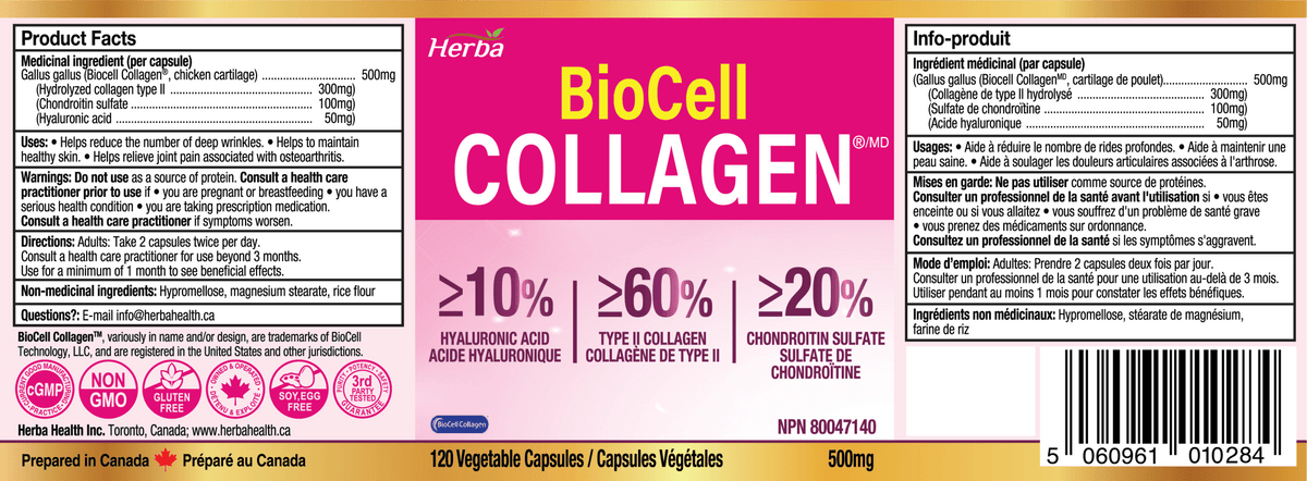 Biocell BioCell Collagen, 120 Vegetable Capsules – Herba