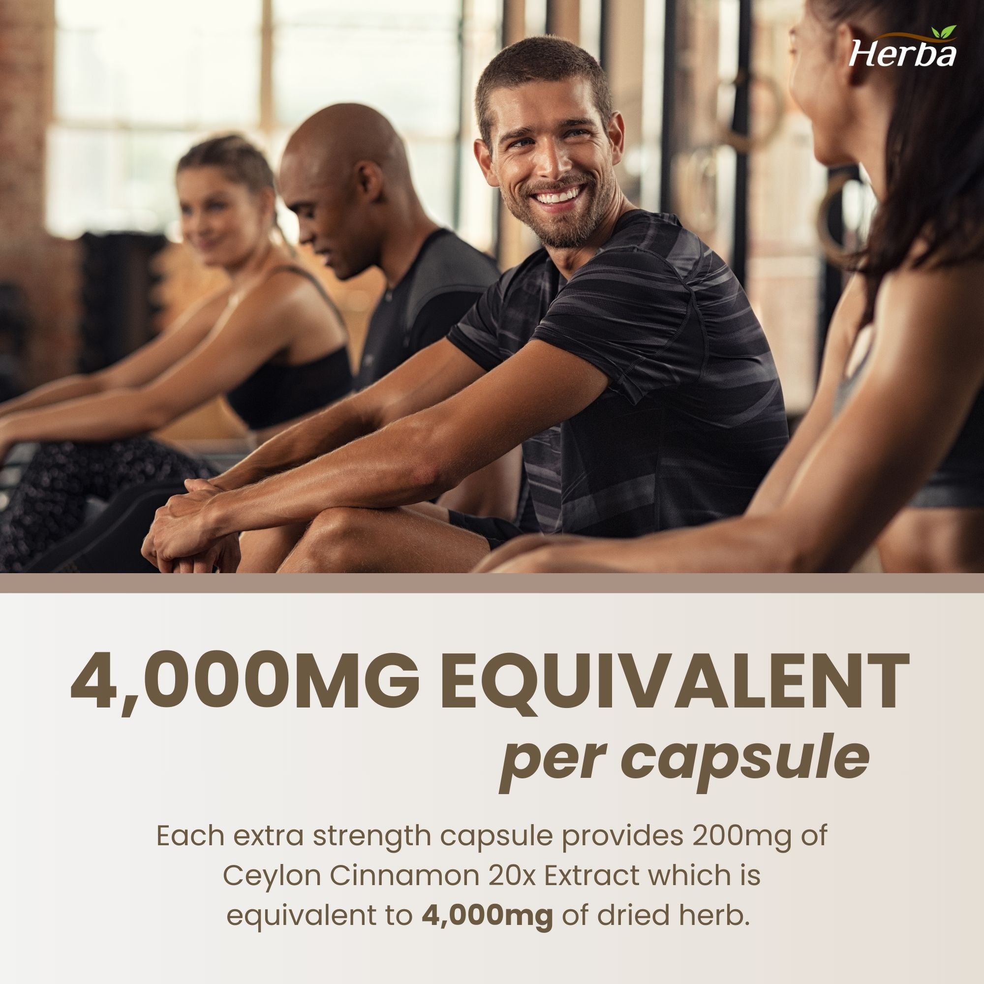 Gélules de cannelle de Ceylan 4000 mg - 180 gélules végétales | Extrait 20:1 | Fabriqué au Canada