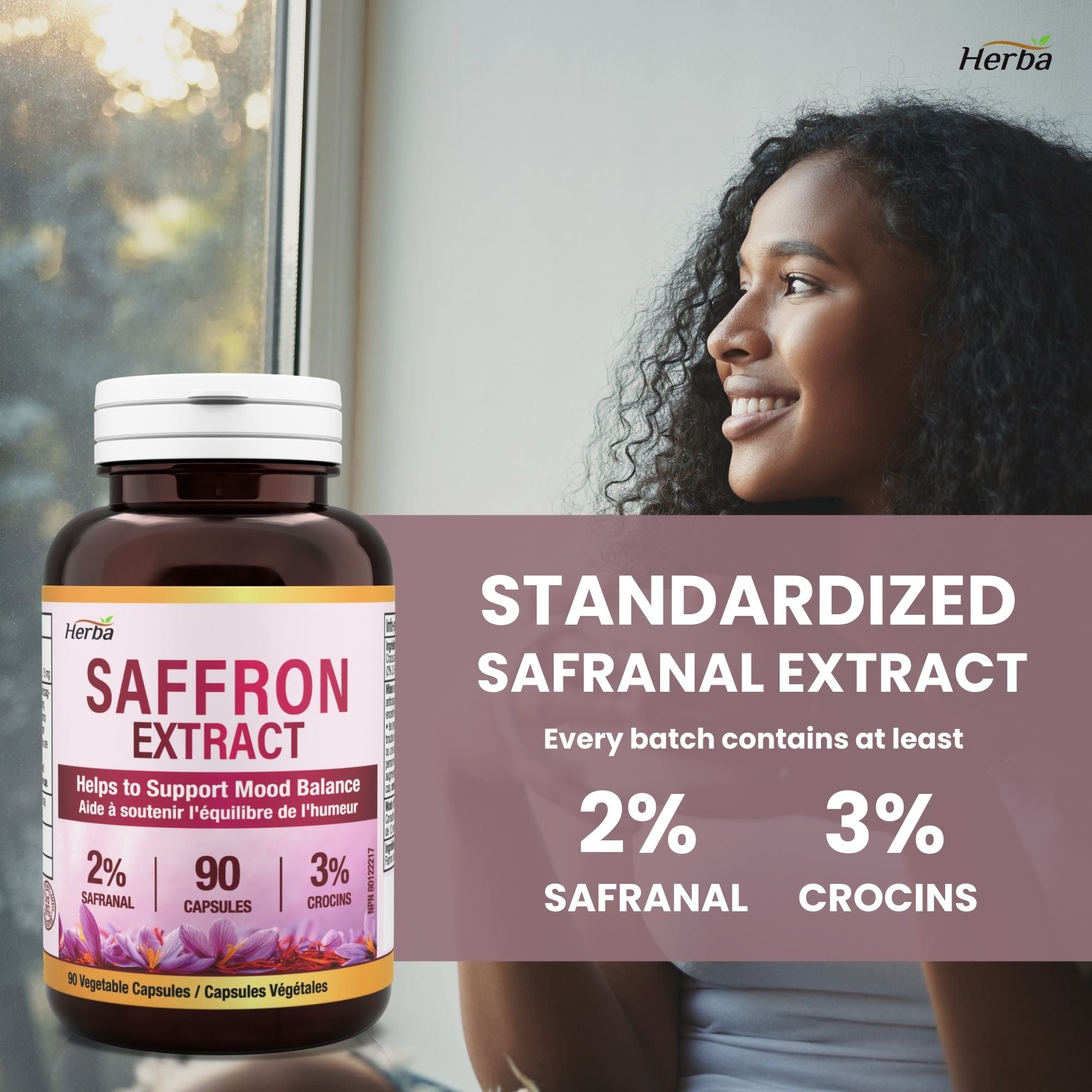 Complément de safran - 90 capsules | Extrait de Safran Standardisé à 2% Safranal