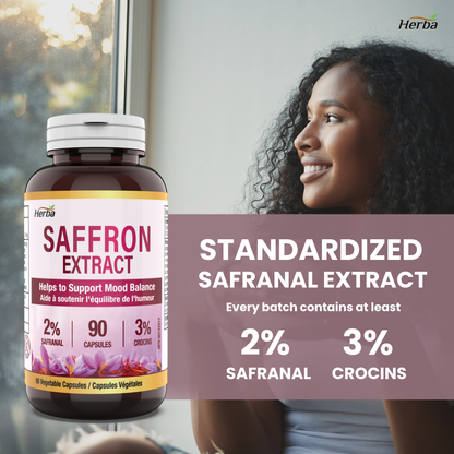 Saffron Supplement – 90 Capsules | Saffron Extract Standardized to 2% Safranal