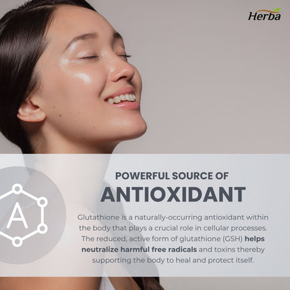 Suppléments de glutathion 500 mg, 60 gélules végétales-L-glutathion forme active réduite