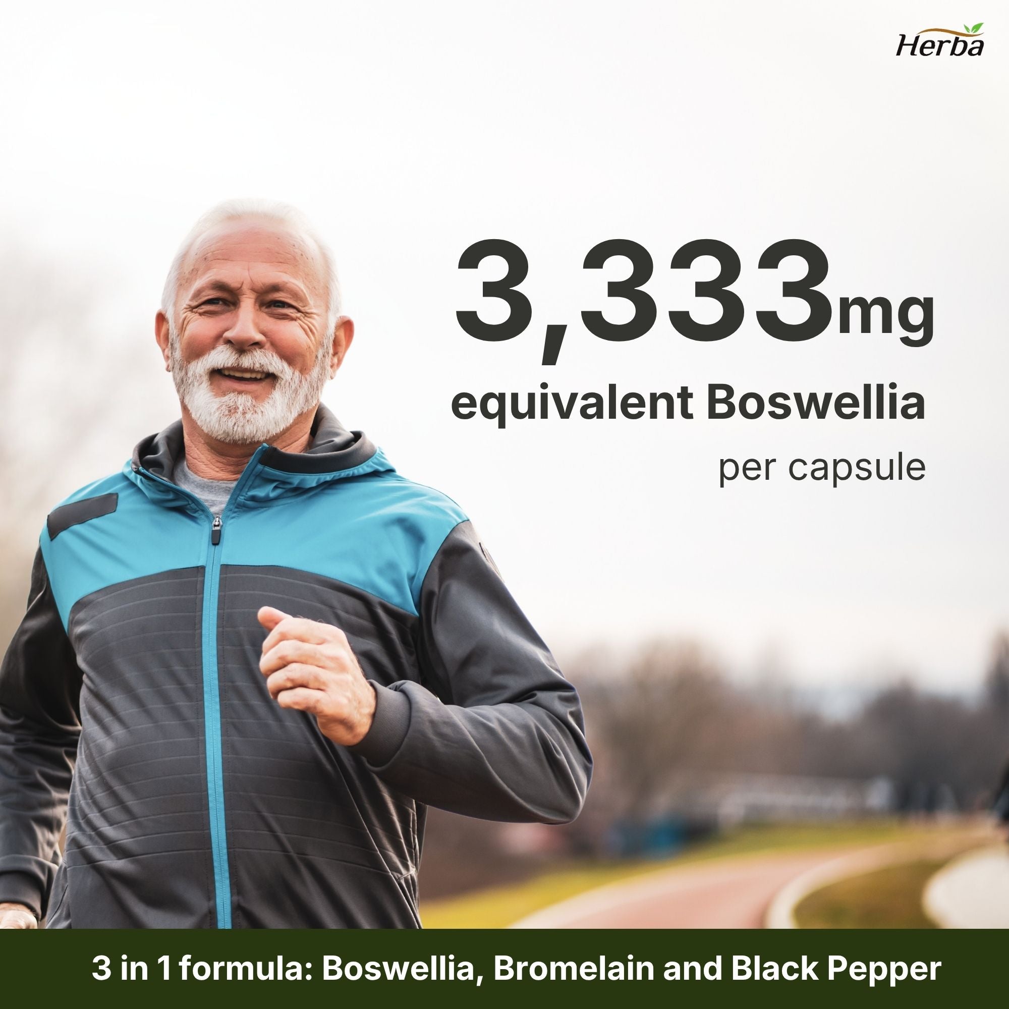 Boswellia Serrata Capsules with Bromelain Supplement - 120 Capsules