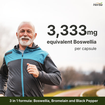 Boswellia Serrata Capsules with Bromelain Supplement - 120 Capsules