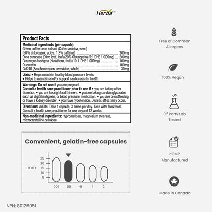 Contrôle de la pression sanguine - 90 capsules | Supplément de soutien de la pression sanguine