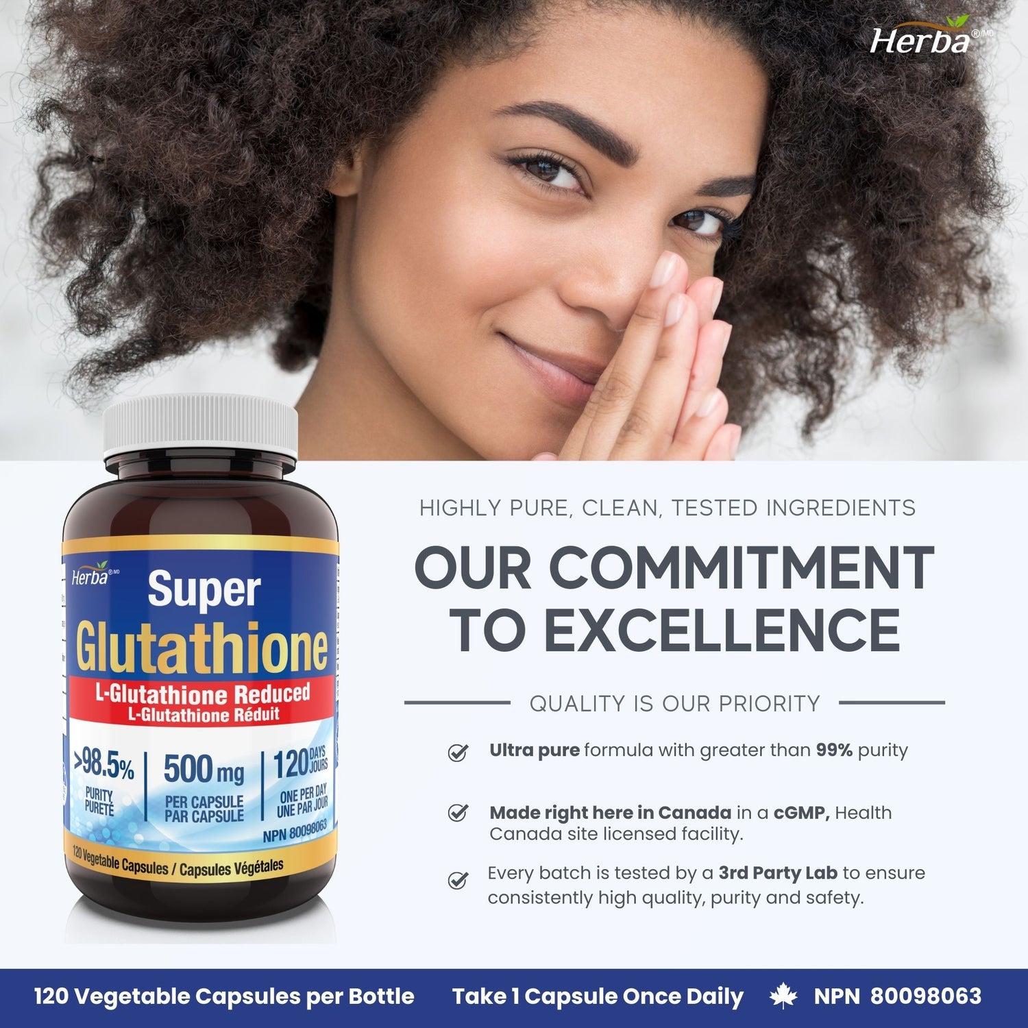 Buy Glutathione Supplements 500mg - Made in Canada | 60 Vegetable Capsules Herba Buy Glutathione Supplements 500mg - Made in Canada | 60 Vegetable Capsules Herba