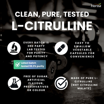 Supplément L-Citrulline 750 mg – 180 Gélules Végétales | Fabriqué au Canada