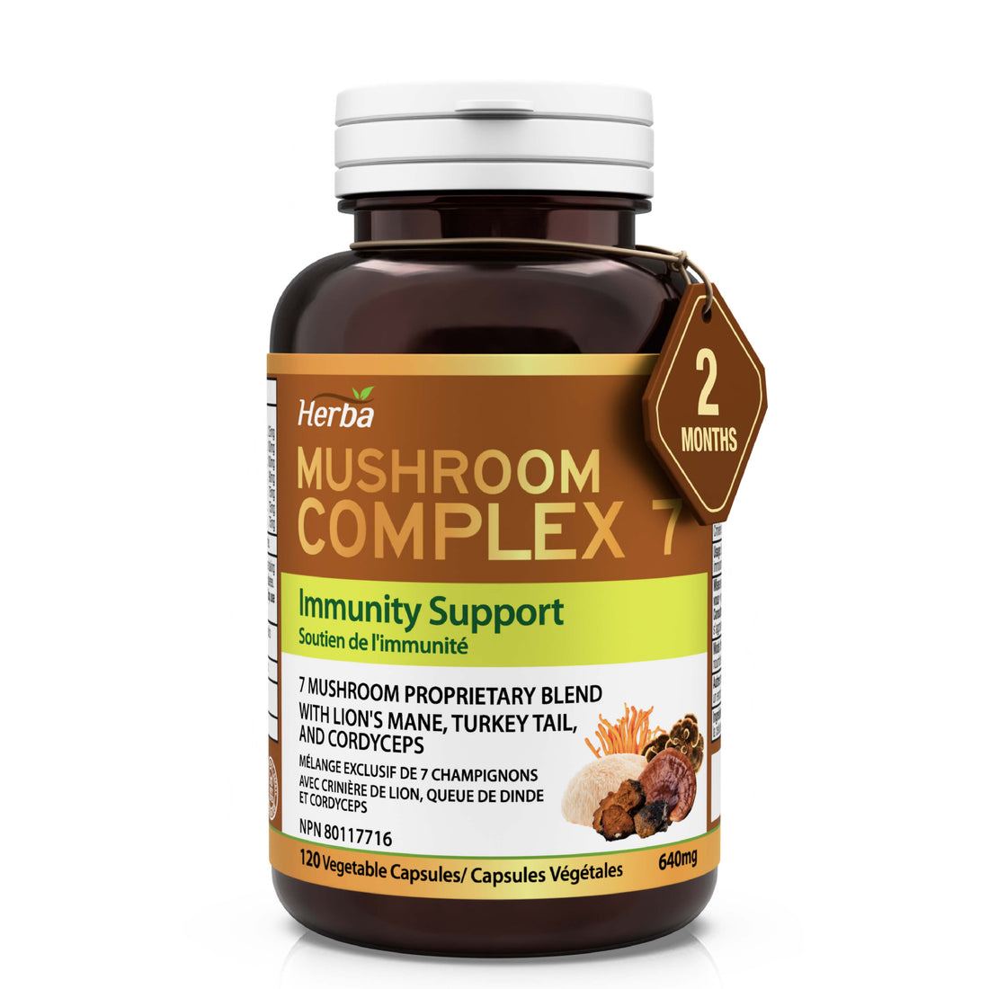 Mushroom Complex Supplements – 120 Capsules