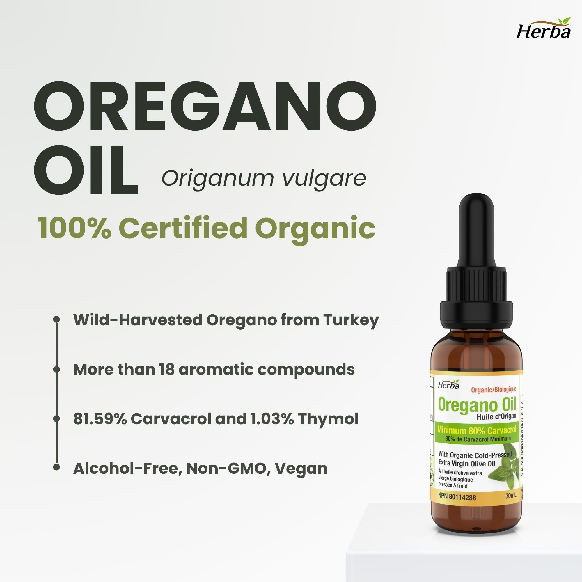 Organic Oregano Oil Drops - 30mL – Herba