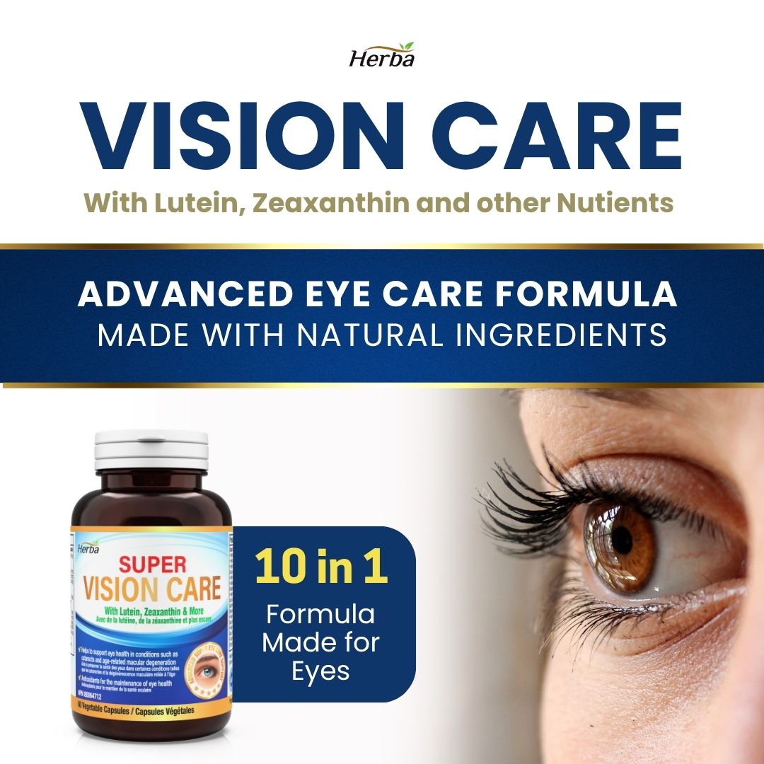 Vision Care Eye Vitamins with Lutein and Zeaxanthin Supplement – 60 Capsules