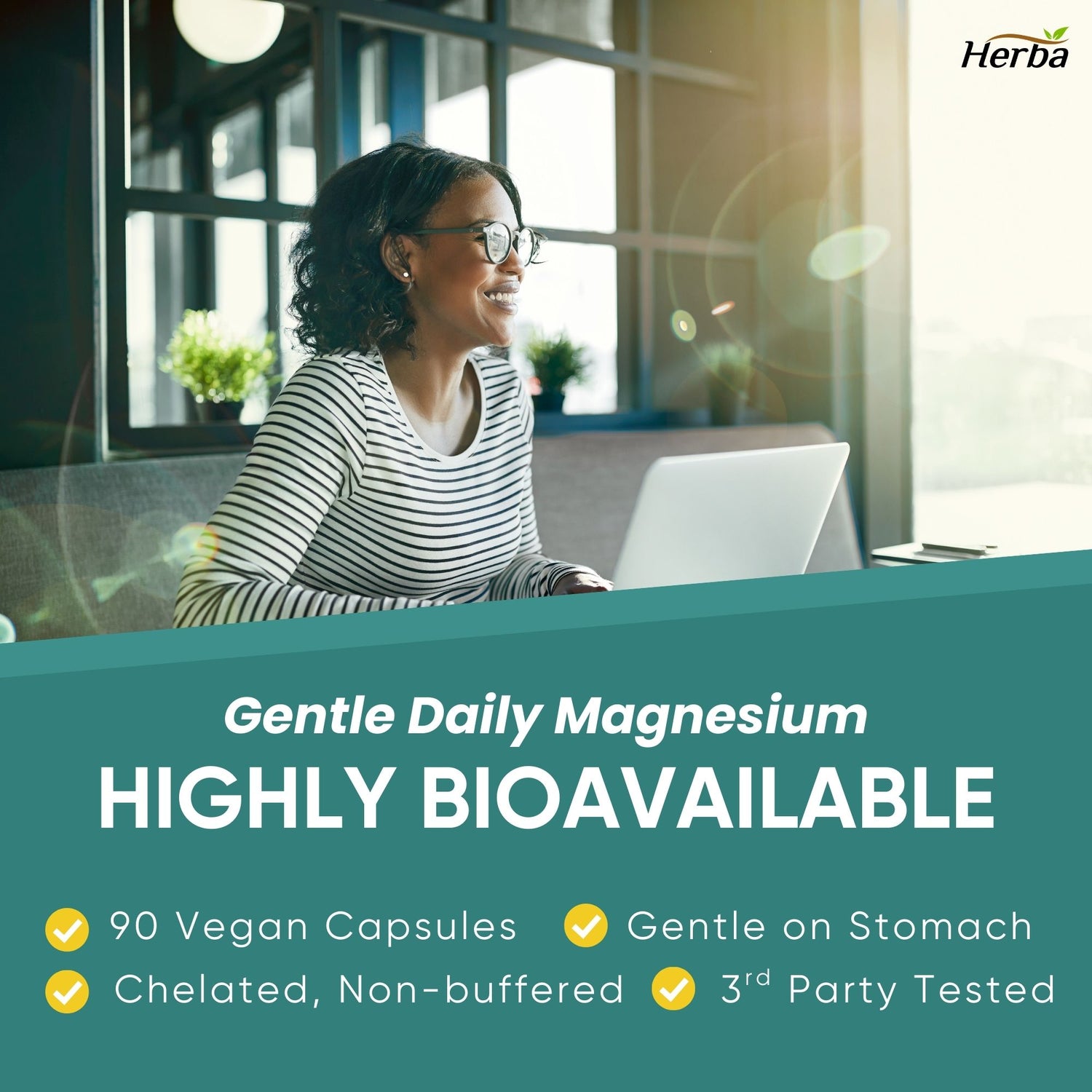 Magnesium L-Threonate Supplement – 186mg | Made in Canada | 90 Vegetable Capsules