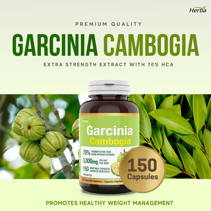 Garcinia Cambogia Extract – 70% HCA  | 150 Vegetable Capsules