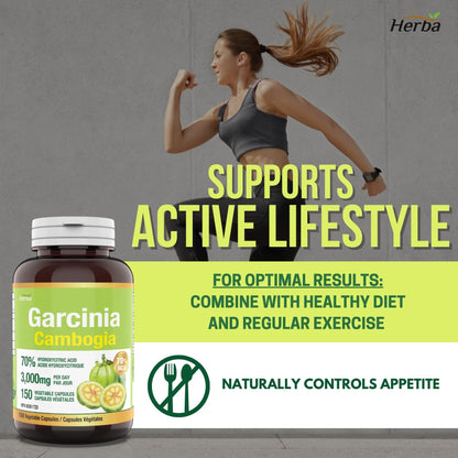 Garcinia Cambogia Extract – 70% HCA  | 150 Vegetable Capsules