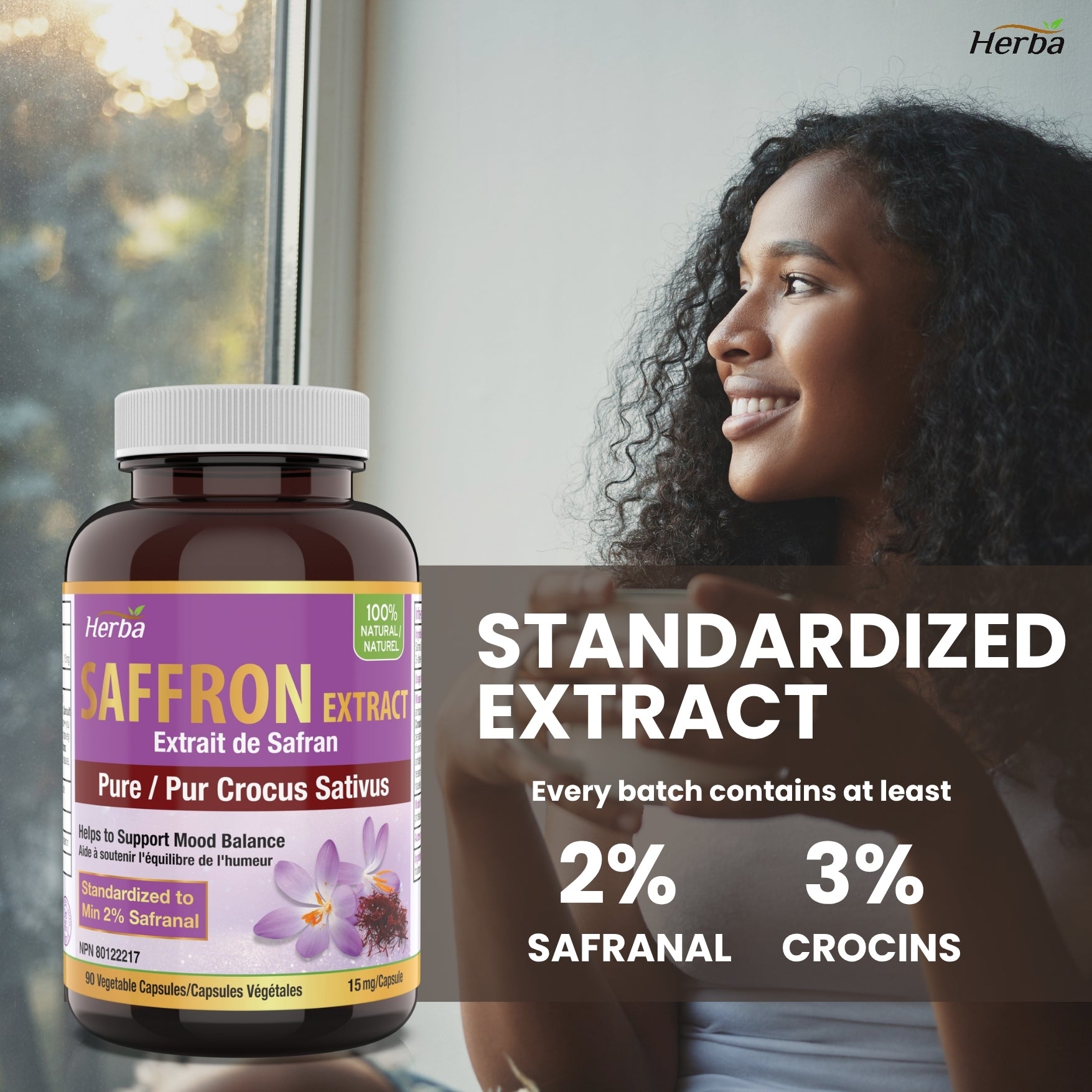 Saffron Supplement – 90 Capsules | Saffron Extract Standardized to 2% Safranal