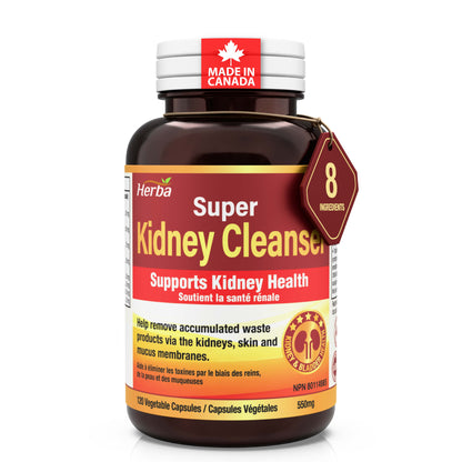 Kidney Cleanse Supplement – 120 Capsules | 8 Natural Ingredients to Detox and Support Kidney and Bladder Health