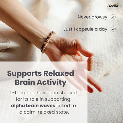Supplément de L-Théanine 250mg – 240 Capsules | Favorise la relaxation sans somnolence | Approvisionnement de 8 mois | Fabriqué au Canada