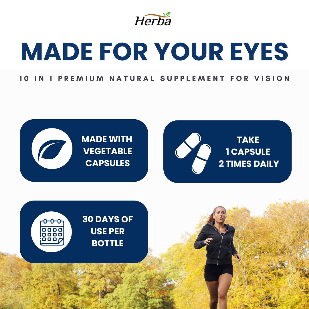 Vision Care Eye Vitamins with Lutein and Zeaxanthin Supplement – 60 Capsules