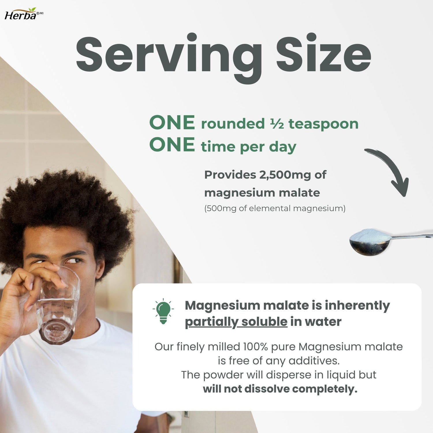 Poudre de Malate de Magnésium 300g – 120 Portions | Approvisionnement de 4 Mois | 100% Pur Malate de Magnésium Naturel | Fabriqué au Canada