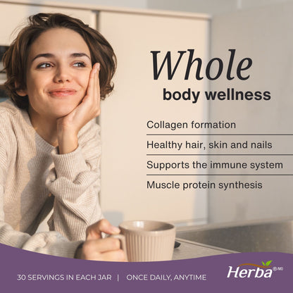 Marine Collagen Powder with Hyaluronic Acid, Vitamin C, and Biotin – 305g | Made in Canada