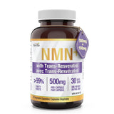 NMN Supplement + Resveratrol - 600mg | Made in Canada | 30 Vegetable Capsules