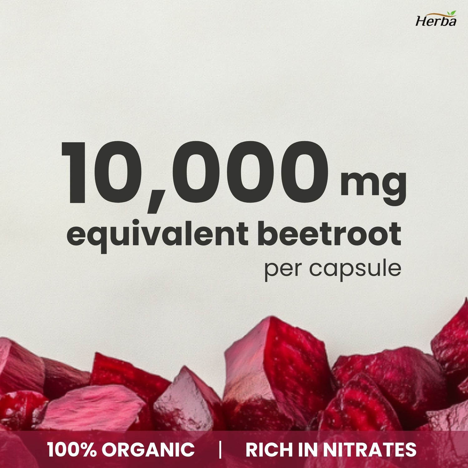 Organic Beet Root Supplement - 180 Capsules | 10,000mg Equivalent - 20:1 Extract Beetroot | Made in Canada