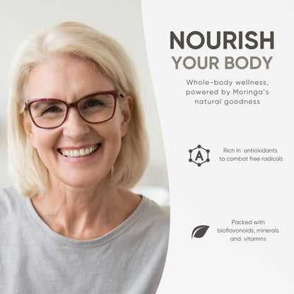 Organic Moringa Extract Capsules 10,000mg - 180 Capsules | 20:1 Extract | Made in Canada