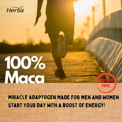 Organic Peruvian Maca Capsules - 500mg, 200 Capsules - Herba