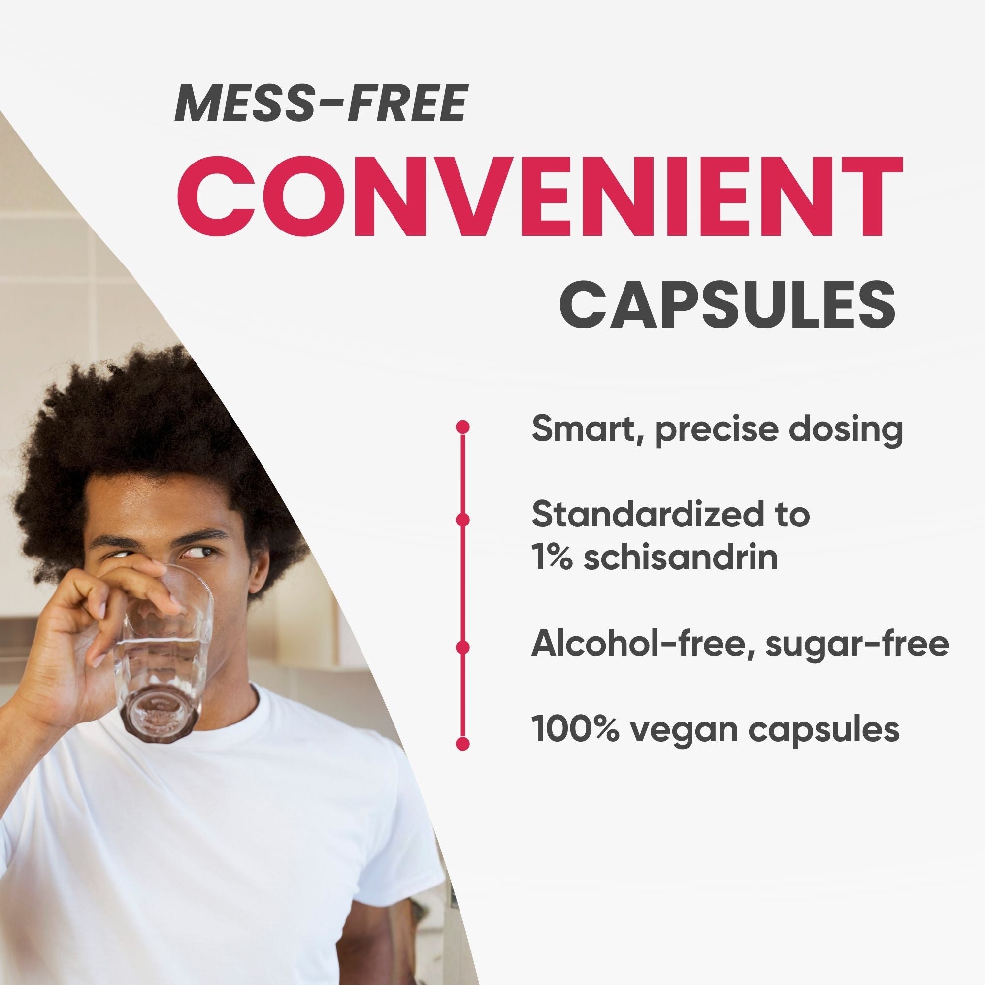 Schisandra Supplement – 90 Capsules | 4:1 Extract – 2,000mg Equivalent Schisandra Berry | Made in Canada