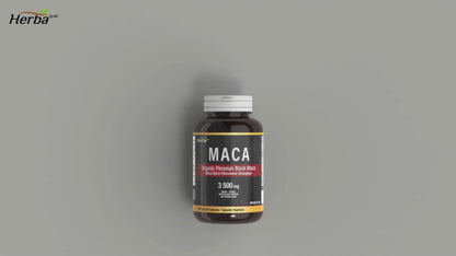 Organic Black Maca Capsules - 3500mg, 180 Capsules | Peruvian Black Maca | Made in Canada