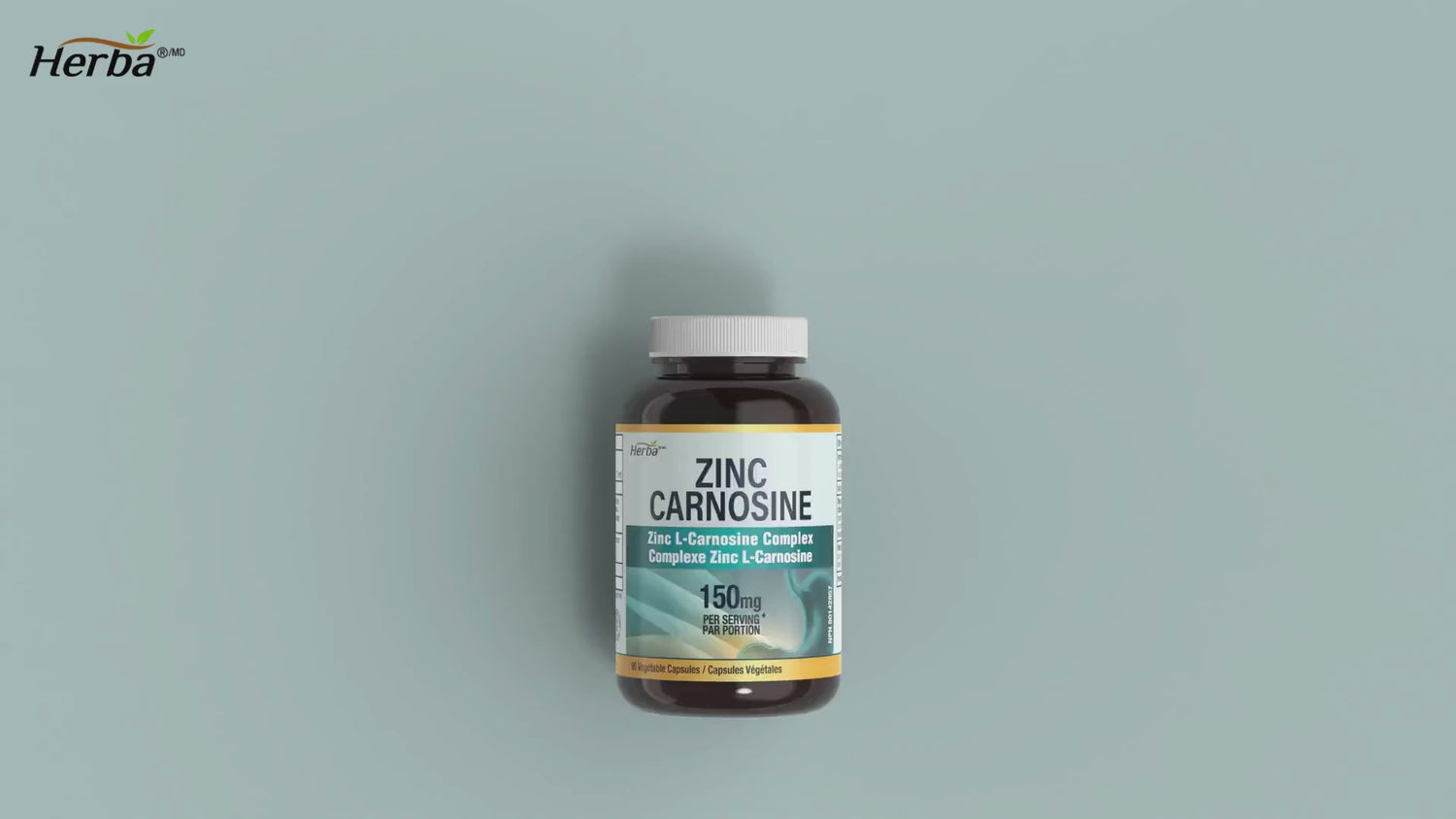 Supplément de Zinc Carnosine – 90 Capsules | 150mg Par Portion (75mg Par Capsule) | Fabriqué au Canada