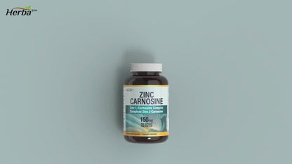 Supplément de Zinc Carnosine – 90 Capsules | 150mg Par Portion (75mg Par Capsule) | Fabriqué au Canada