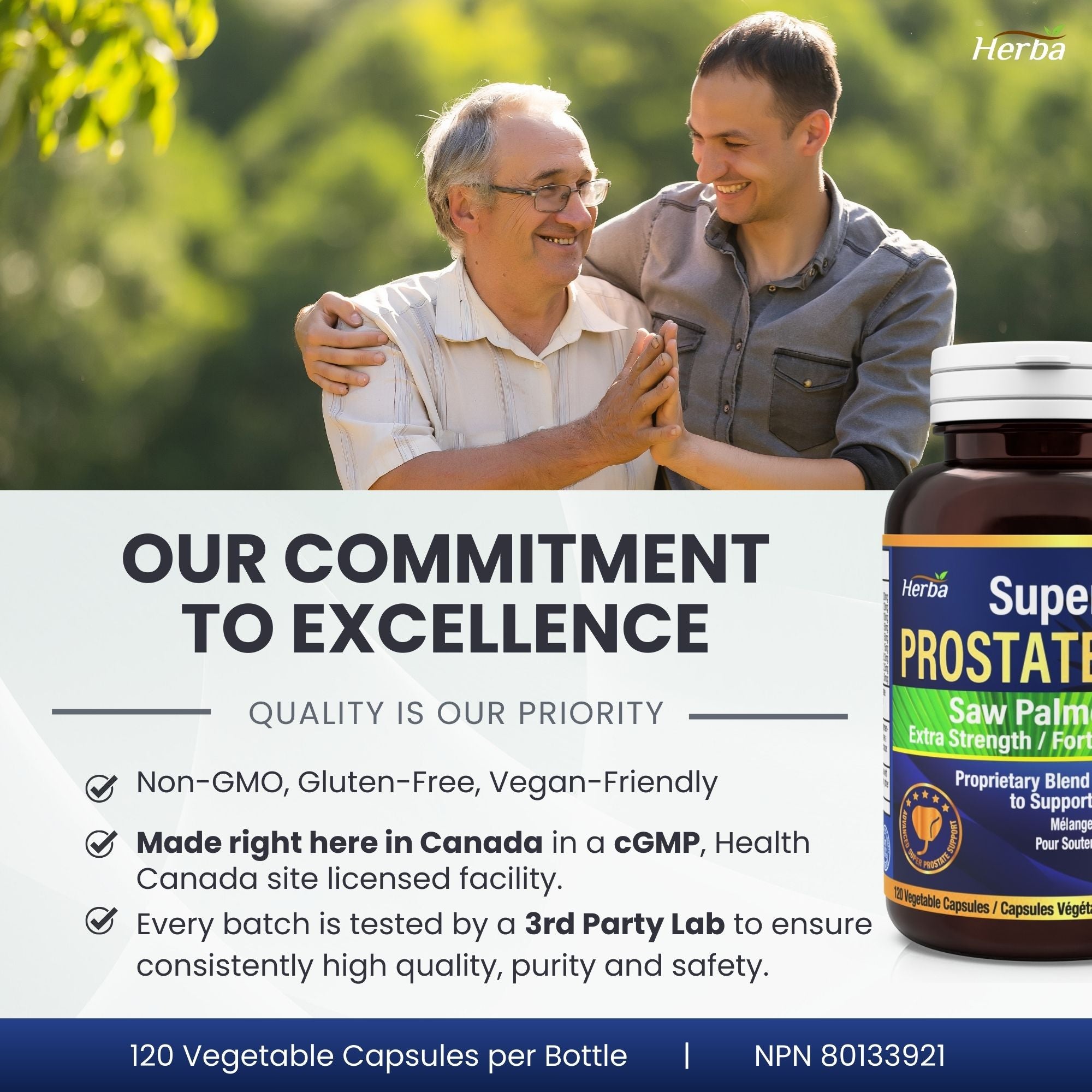 Prostate Max - Supplément de prostate pour hommes - 120 Capsules | 9 Ingrédients Naturels