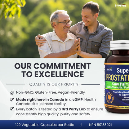 Prostate Max - Supplément de prostate pour hommes - 120 Capsules | 9 Ingrédients Naturels