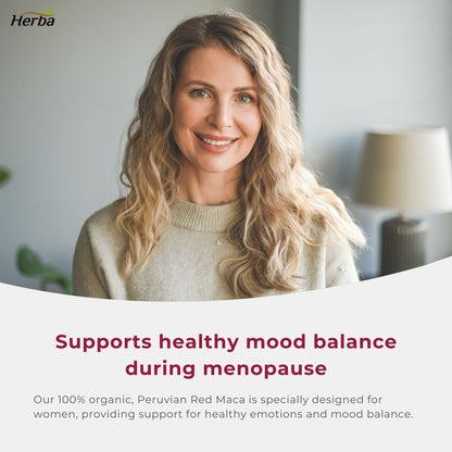 Organic Red Maca Capsules - 3500mg, 180 Capsules | Peruvian Red Maca | Made in Canada
