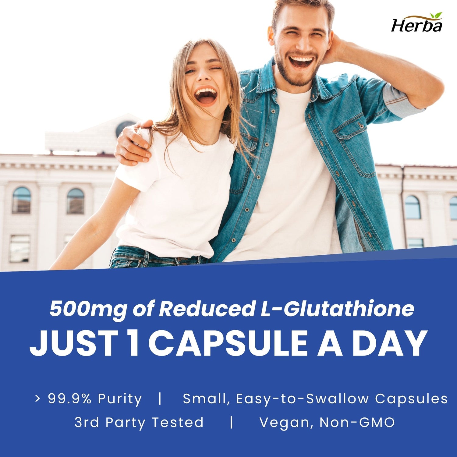 Suppléments de glutathion 500 mg, 60 gélules végétales-L-glutathion forme active réduite