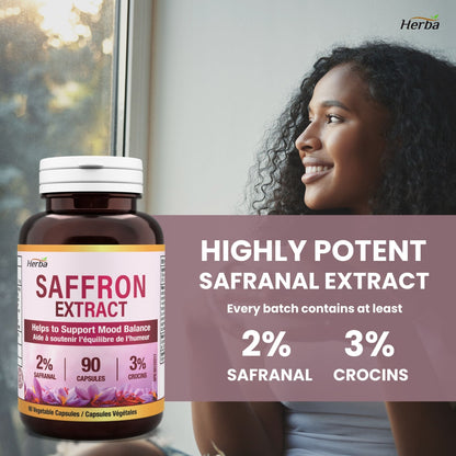 Complément de safran - 90 capsules | Extrait de Safran Standardisé à 2% Safranal
