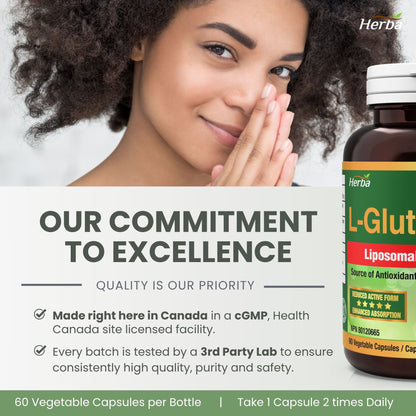 Liposomal Glutathione Supplement - 600mg Per Day | 60 Vegetable Capsul Herba Liposomal Glutathione Supplement - 600mg Per Day | 60 Vegetable Capsul Herba