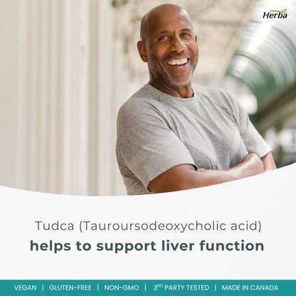 TUDCA Supplement for Liver – 60 Capsules | 250mg TUDCA + Choline | Made in Canada